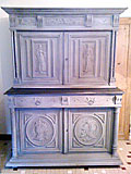 antique french painted carved dresser